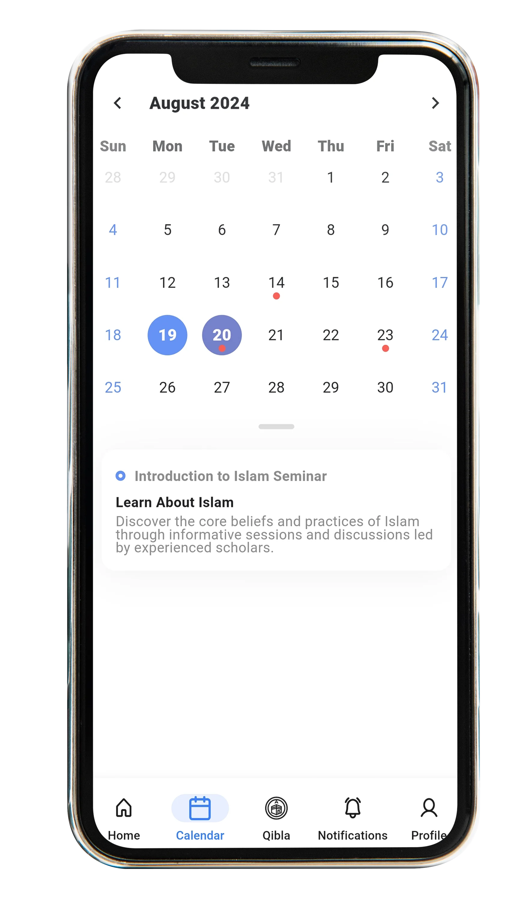 Islamic Hijri calendar with Ramadan tracker – Salah Mate app